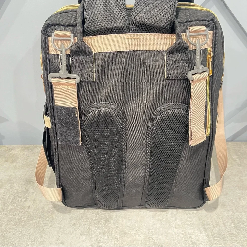 Black and Tan Diaper Bag
